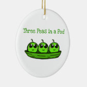 Drie erwten in Pod Triplet Ornament Shower Gift (Rechts)