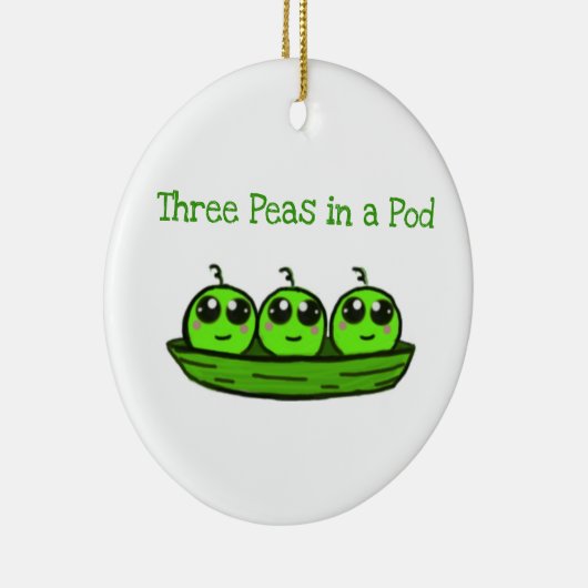 Drie erwten in Pod Triplet Ornament Shower Gift (Rechts)