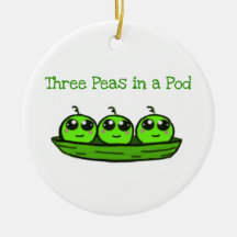 Drie erwten in Pod Triplet Ornament Shower Gift