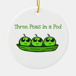 Drie erwten in Pod Triplet Ornament Shower Gift
