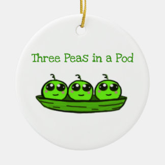 Drie erwten in Pod Triplet Ornament Shower Gift