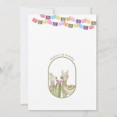 Drie-esta 3e Verjaardag Fiesta Geen tijd om Siesta Kaart (Achterkant)