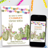 Drie-esta 3e Verjaardag Fiesta Geen tijd om Siesta Kaart