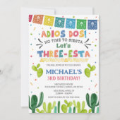 Drie Esta Birthday Uitnodiging (Voorkant)