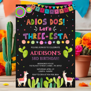 Drie Esta Birthday Uitnodiging