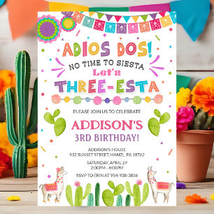 Drie Esta Birthday Uitnodiging