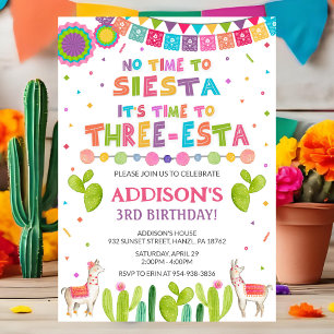 Drie Esta Birthday Uitnodiging