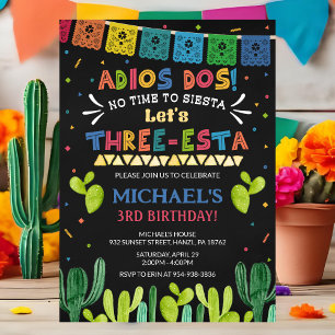 Drie Esta Birthday Uitnodiging