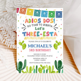 Drie Esta Birthday Uitnodiging