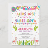 Drie Esta Birthday Uitnodiging (Voorkant)