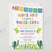 Drie Esta Birthday Uitnodiging (Voorkant)