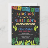 Drie Esta Birthday Uitnodiging (Voorkant)