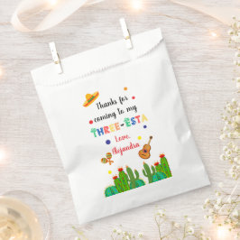 Drie Esta Fiesta 3e verjaardag Bedankzakje