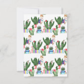 Drie-esta Fiesta 3e verjaardag foto Bedankkaart (Achterkant)