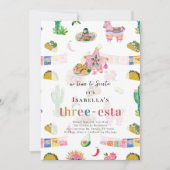 Drie-esta Fiesta 3e Verjaardag Kaart (Voorkant)