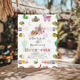 Drie-esta Fiesta 3e Verjaardag Kaart