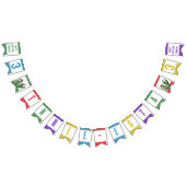 Drie-Esta Fiesta Kleurrijke Kinder 3e Verjaardag Vlaggetjes (Alle)