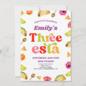Drie Esta Fiesta Taco 3e verjaardagsfeest Kaart (Voorkant)