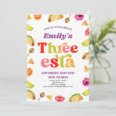 Drie Esta Fiesta Taco 3e verjaardagsfeest Kaart (Staand voorkant)