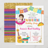 Drie-esta meisje Mexicaanse verjaardag Kaart (Voorkant / Achterkant)