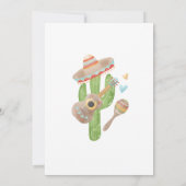 Drie-esta Mexicaanse Fiesta 3e Verjaardag Party Kaart (Achterkant)