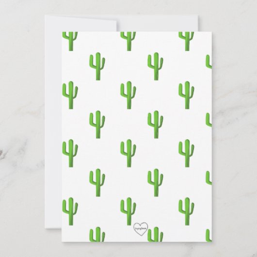 Drie-Esta verjaardagsfeestje Kaart (Achterkant)