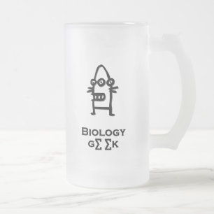 Drie Eye Bot Biology Geek zwart Matglas Bierpul
