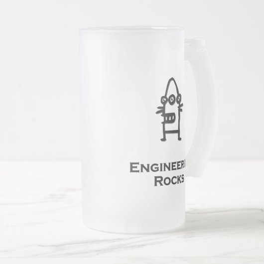 Drie Eye Bot Engineering Rocks Matglas Bierpul (Voorkant rechts)