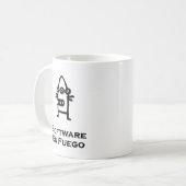 Drie Eye Bot Software En Fuego Koffiemok (Voorkant links)