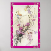 Drie Fairies Mad met Joy door Warwick Goble Poster (Voorkant)
