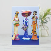 Drie Fancy Catrinas Bedankkaart (Staand voorkant)