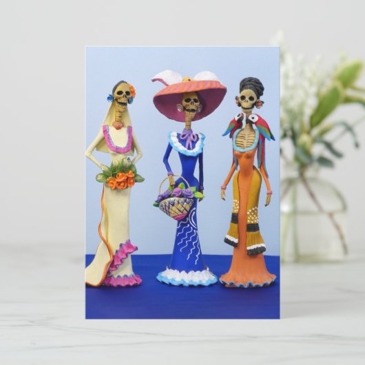 Drie Fancy Catrinas Bedankkaart (Staand voorkant)