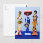 Drie Fancy Catrinas Briefkaart (Voorkant / Achterkant)