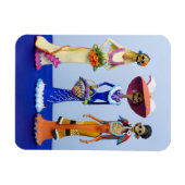 Drie Fancy Catrinas Magnet Magneet (Horizontaal)