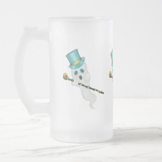 Drie Fancy geesten bovenhoeden die de schedelkanke Matglas Bierpul (Links)