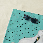 Drie Fancy Geesten in Topjes Pet Canes Black Stars Strandlaken (In situ)