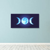 Drie Fase Maan Canvas Afdruk (Insitu (Houten vloer))
