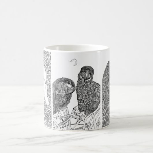 Drie fasen van de levensduur van Eaglets E15+E16 S Koffiemok (Center)