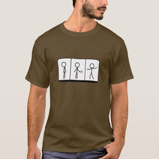 Drie fasen van het koffie-shirt t-shirt (Voorkant)