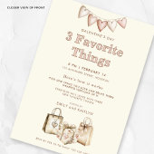 Drie favoriete dingen Cream Galentines Party Kaart