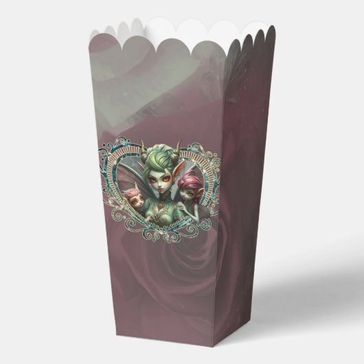 Drie feeën, de metgezellen van het magische hart. bedankdoosjes (Voorkant)