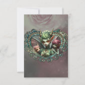 Drie feeën, de metgezellen van het magische hart. bedankkaart (Achterkant)