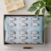 Drie Feestelijke Kerst Pinguïn Illustratie Tissuepapier (Geschenk)