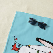 Drie feestelijke kerstpinguïns Illustratie Strandlaken (In situ)