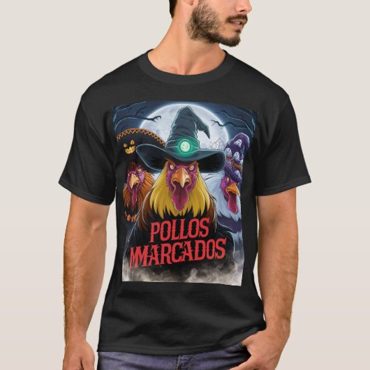 Drie felle en kleurrijke haan krijgers, elk t-shirt (Voorkant)