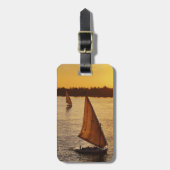 Drie feodka's met bliksem op de Nijlrivier Bagagelabel (Voorkant verticaal)