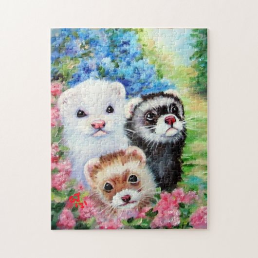 DRIE FERRETS SUMMER PUZZZLE LEGPUZZEL (Verticaal)