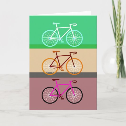 Drie fietsen kaart (Voorkant)