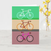 Drie fietsen kaart (Gele Bloem)