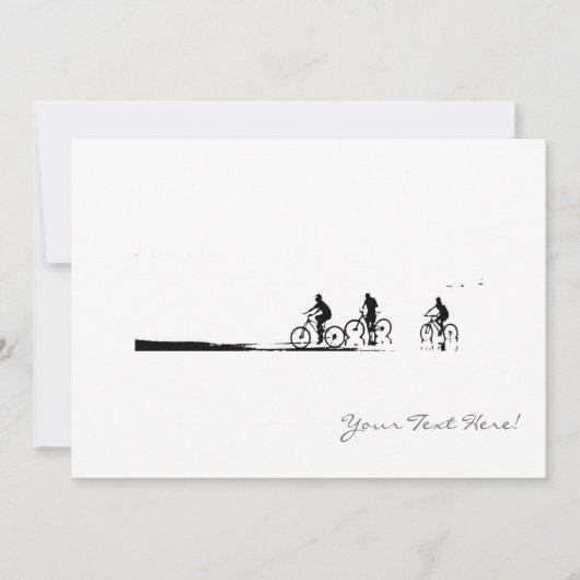 Drie fietsers Schets All Purpose Invitation Card Kaart (Voorkant)